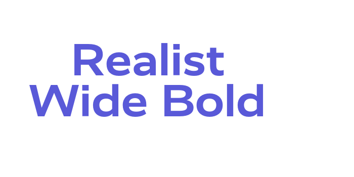 Realist Wide Bold Font Download