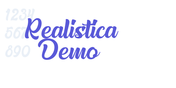 Realistica Demo font free