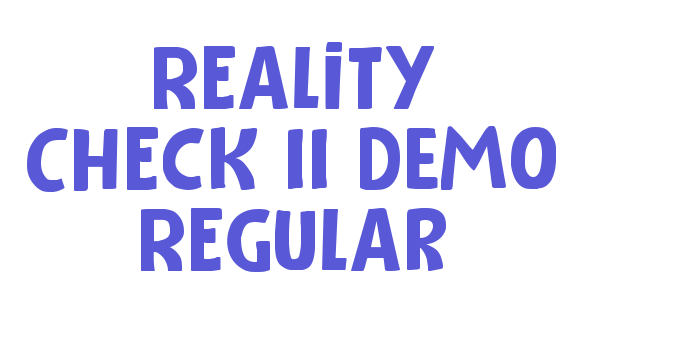 Reality Check II DEMO Regular Font Download