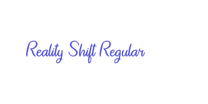 Reality Shift Regular Font Download