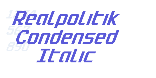 Realpolitik Condensed Italic font