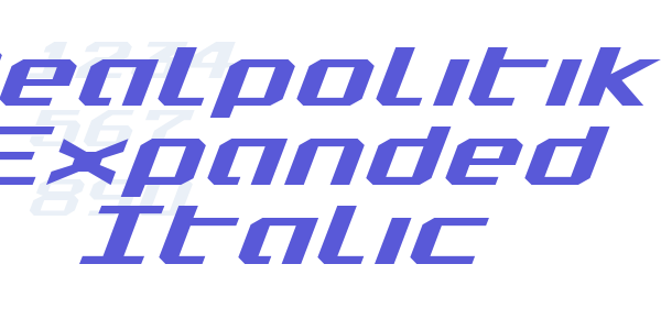 Realpolitik Expanded Italic font