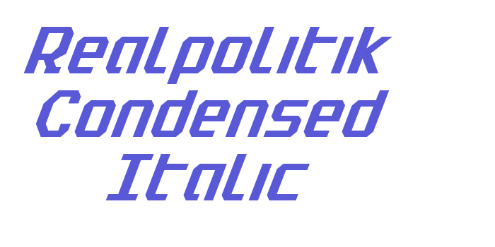 Realpolitik Condensed Italic Font