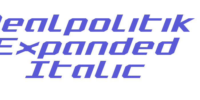 Realpolitik Expanded Italic Font Download