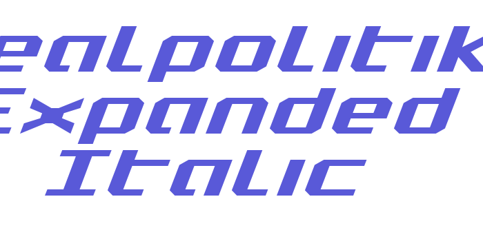 Realpolitik Expanded Italic Font