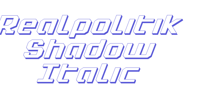 Realpolitik Shadow Italic Font Download