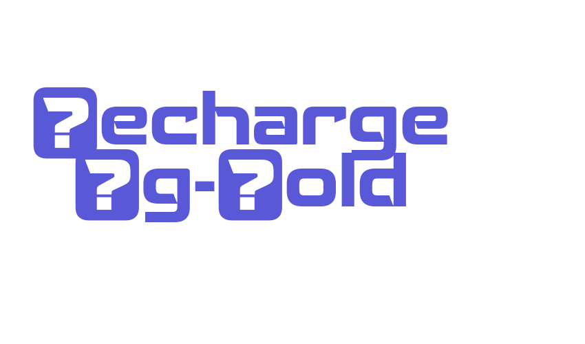 Recharge Rg-Bold Font