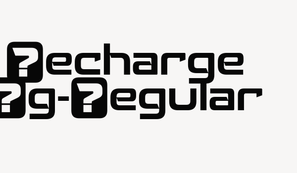 Recharge Rg-Regular Font