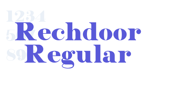 Rechdoor Regular font