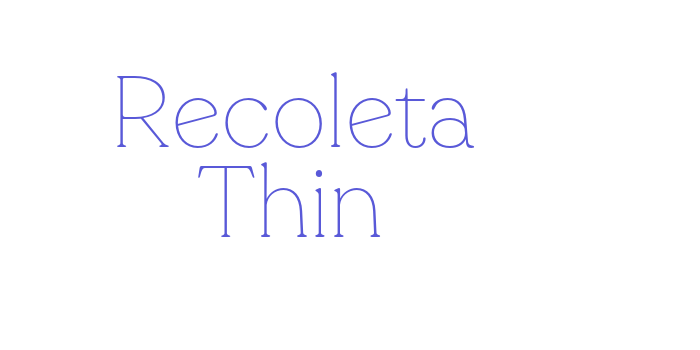 Recoleta Thin Font