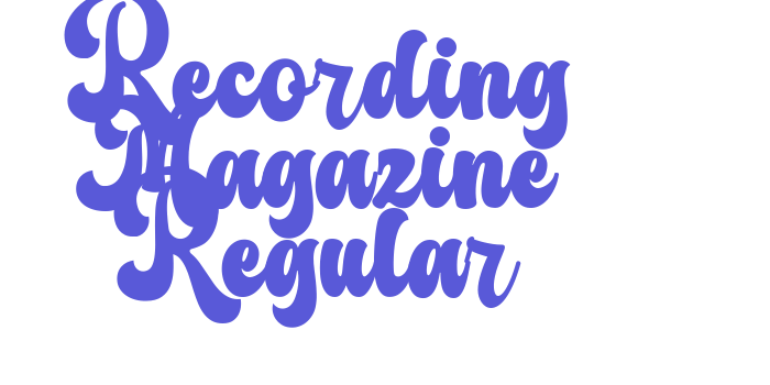 Recording Magazine Regular Font Download