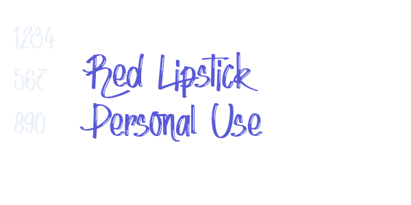 Red Lipstick – Personal Use font free