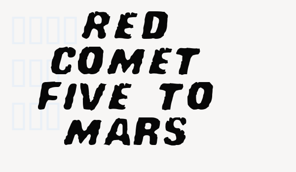 Red Comet Five to Mars Font