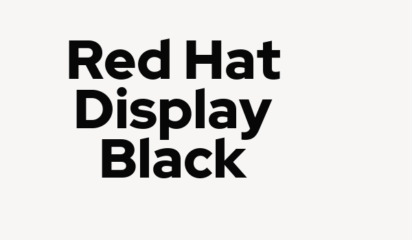 Red Hat Display Black Font