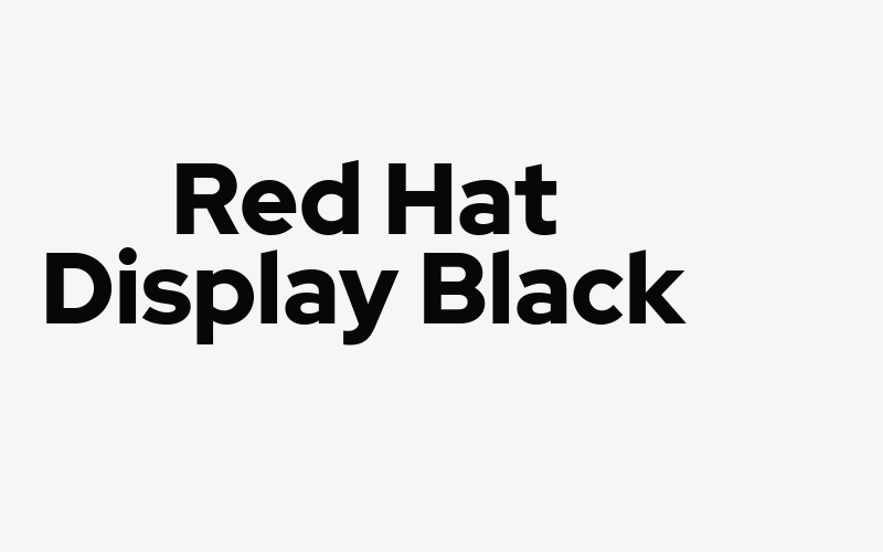 Red Hat Display Black Font