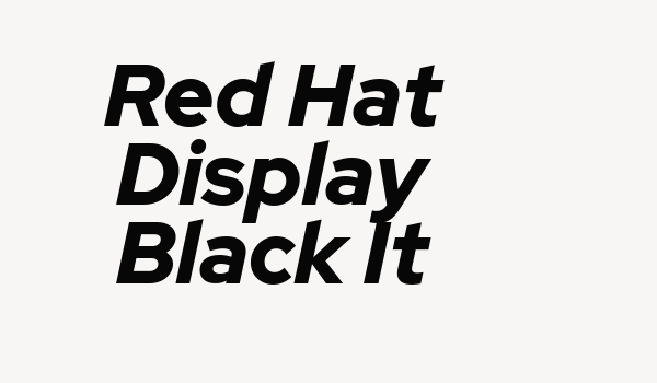 Red Hat Display Black It Font