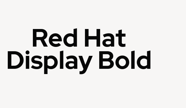 Red Hat Display Bold Font