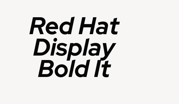 Red Hat Display Bold It Font