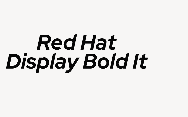 Red Hat Display Bold It Font