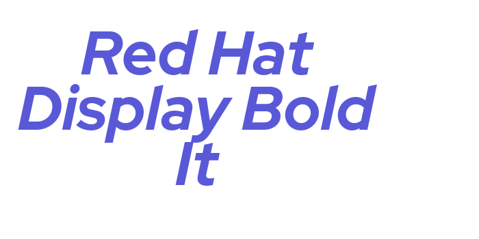 Red Hat Display Bold It Font Download