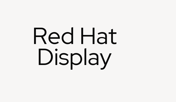 Red Hat Display Font