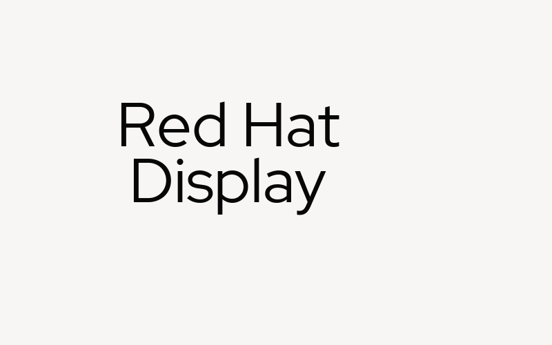 Red Hat Display Font