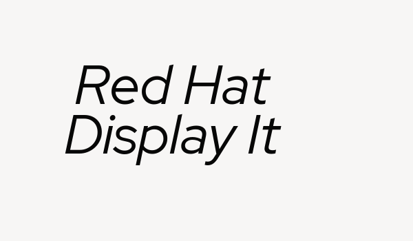 Red Hat Display It Font