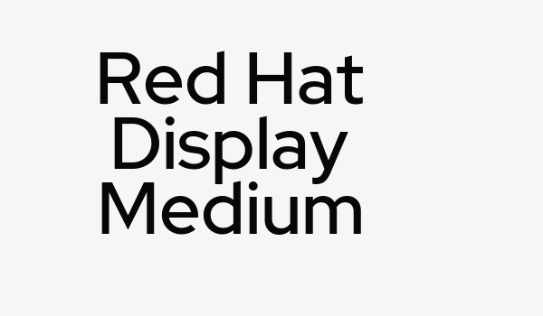 Red Hat Display Medium Font