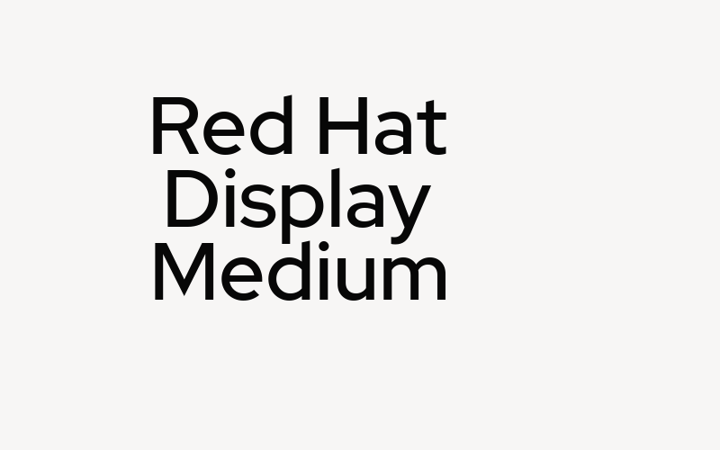 Red Hat Display Medium Font