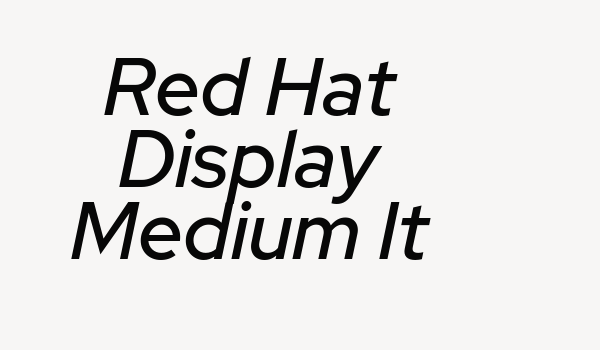 Red Hat Display Medium It Font