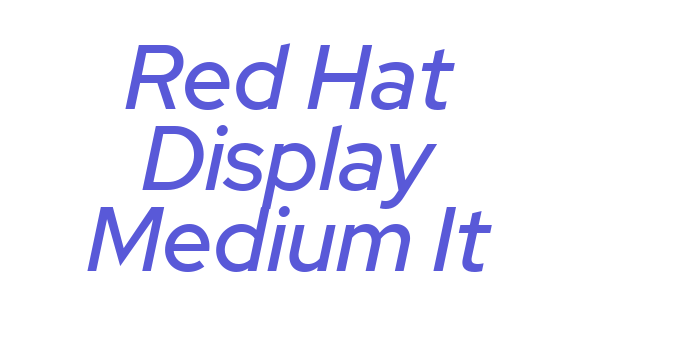 Red Hat Display Medium It Font Download