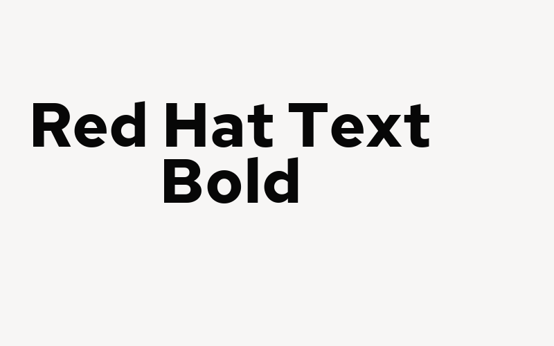 Red Hat Text Bold Font