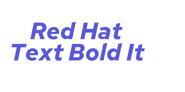 Red Hat Text Bold It Font Download