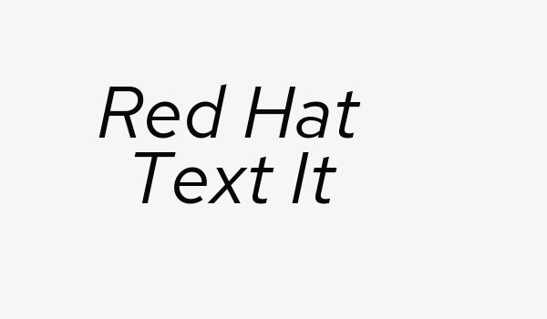 Red Hat Text It Font