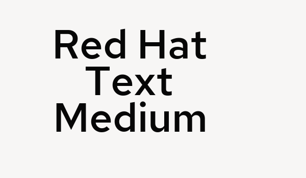 Red Hat Text Medium Font