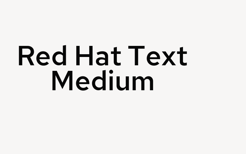 Red Hat Text Medium Font