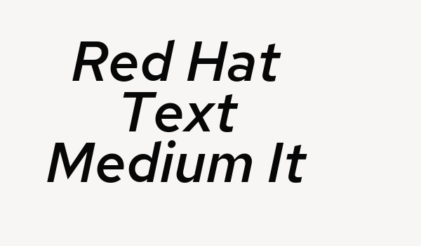 Red Hat Text Medium It Font