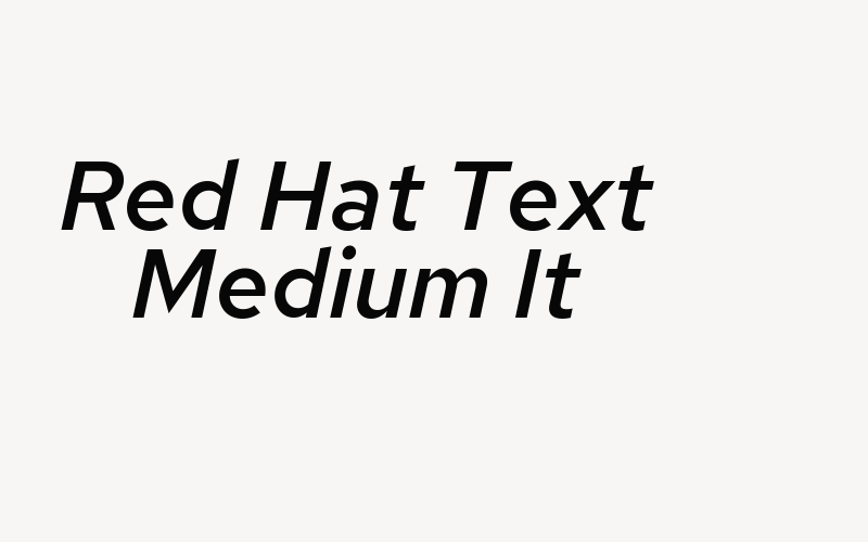 Red Hat Text Medium It Font