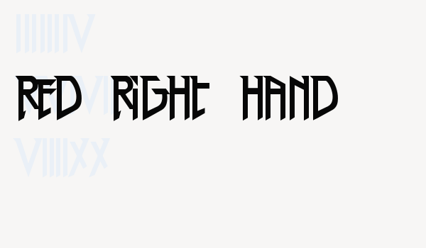 Red Right Hand Font