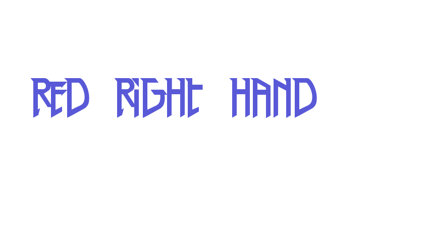 Red Right Hand Font Download