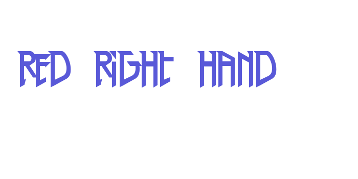 Red Right Hand Font Download