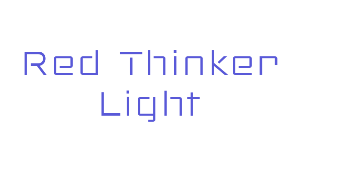 Red Thinker Light Font Download