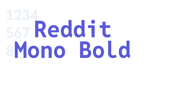 Reddit Mono Bold font free