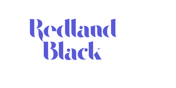 Redland Black Font