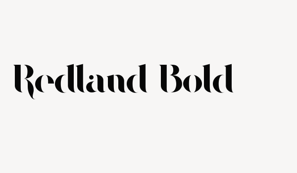 Redland Bold Font