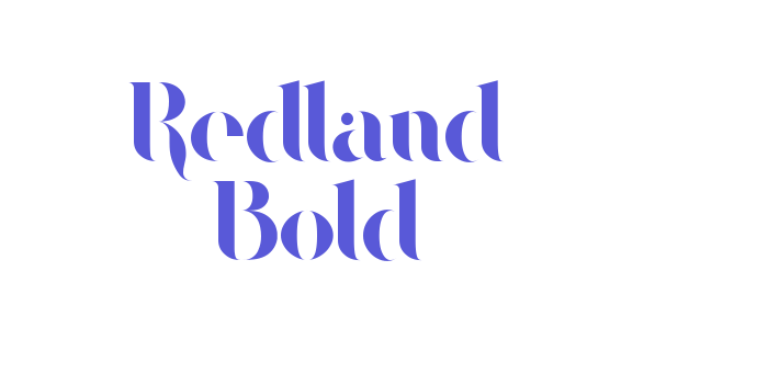 Redland Bold Font