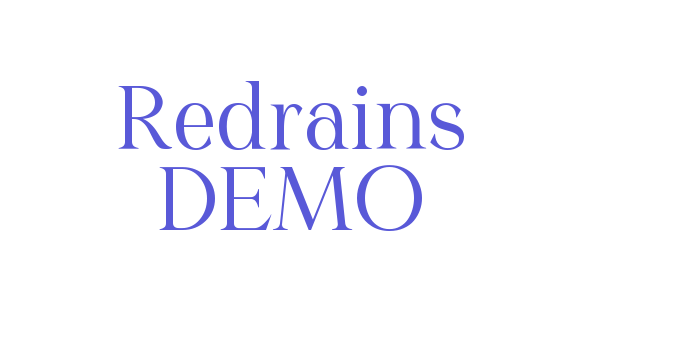 Redrains DEMO Font Download