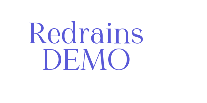 Redrains DEMO Font