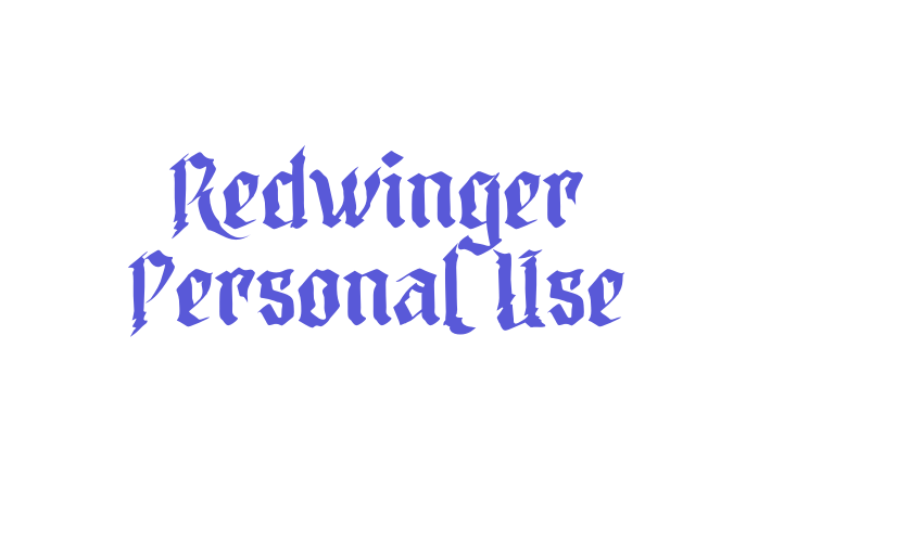 Redwinger Personal Use Font Download