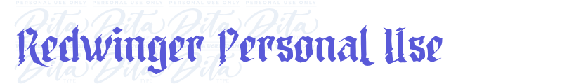 Redwinger Personal Use font